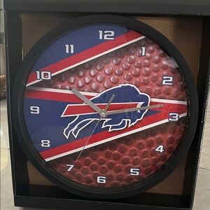 Buffalo Bills Wall Clock - Blue and Red
